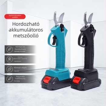 BELEES/Double Star elektromos metszőolló, lítium-akkumulátor, nylon bevonat felület, kerthez és gyümölcsöskertbe