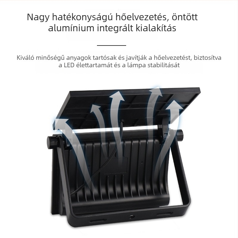 Napelemes falikar kerthez, kültéri LED világítás, összecsukható