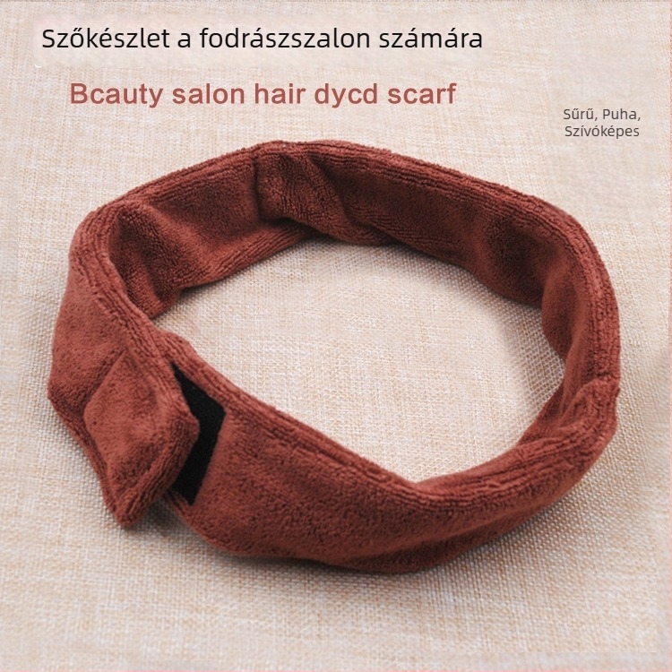 Fodrászati szalon fejkendő Velcro zárással, 100% pamut, nedvszívó, 38 g, 300 db