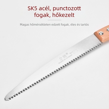 Kerti kézi fűrész háromoldalú fogazattal, egyenes pengével, Lijin márka, penge szélessége 3