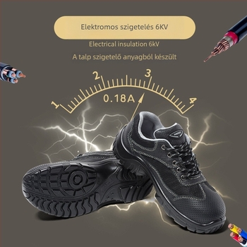 Szigeteltt munkavédelmi cipő 6KV-os ratinggel, könnyű és lélegző (tehénbőr, alacsony felsőrész)