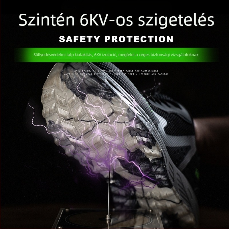 Szigetelt munkavédelmi cipő ütés- és perforáció elleni védelemmel, lélegző hálós felülettel, alacsony felsőrésszel