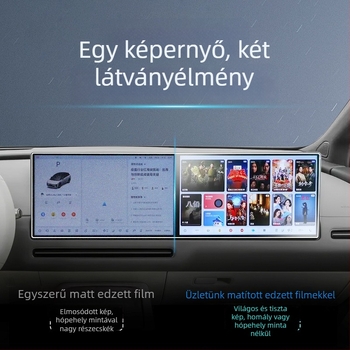Ideal központi navigációs kijelzőhöz karcolásálló, kopásálló edzett üvegből készült védőfilm