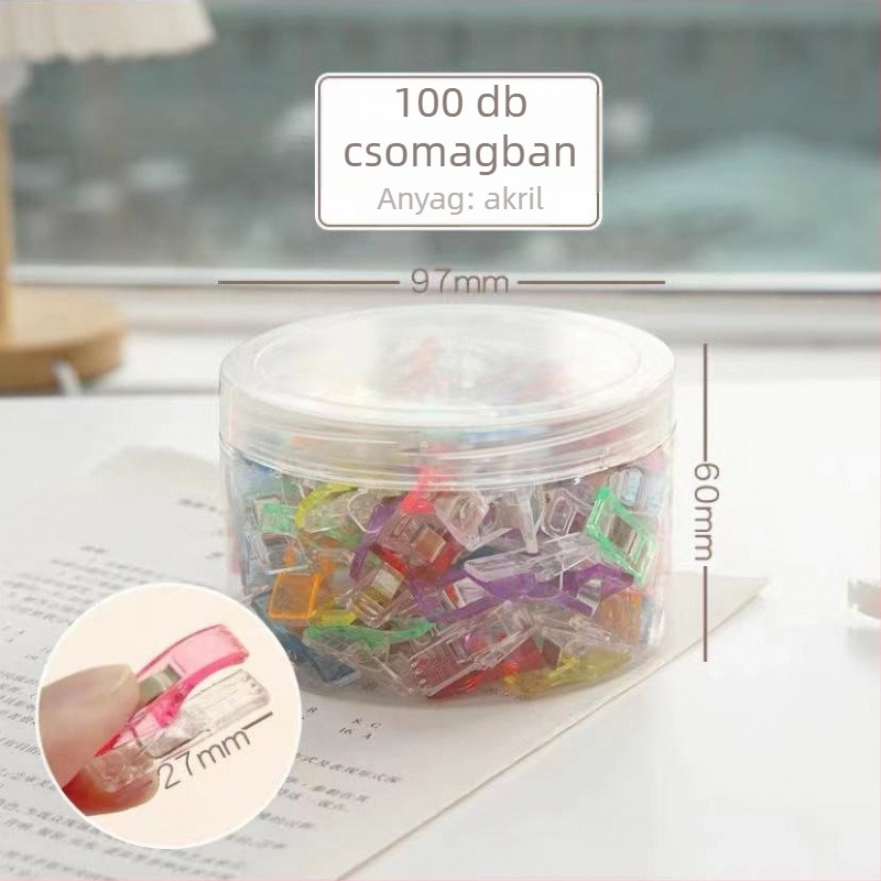 Műanyag varrógéphez használt szegély- és varratrögzítő klip, modell Sewing Clip; nem hajlítható; alkalmas fehérneműre, sapkákra, öltönyökre, nyakkendőkre és ágyneműkre; doboz 10000 db