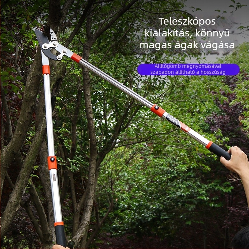 Luwei Teleszkópos Metszőolló Magas Ágakhoz – Kertészeti Gyümölcsfák Metszésére, Vastag Ágakhoz