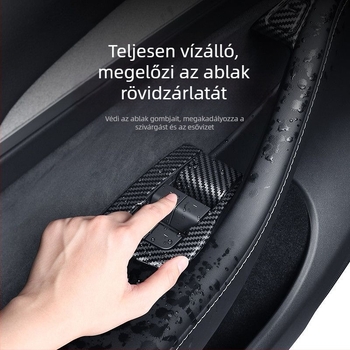 Tesla Model Y belső ajtópanel díszítő matrica az ajtógombhoz és a felhúzó kapcsolóhoz
