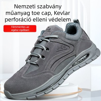 Foot Shield munkavédelmi cipő műanyag lábujjvédővel, ütés- és átszúrás elleni védelem, könnyű és lélegző