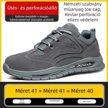 Foot Shield munkavédelmi cipő műanyag lábujjvédővel, ütés- és átszúrás elleni védelem, könnyű és lélegző