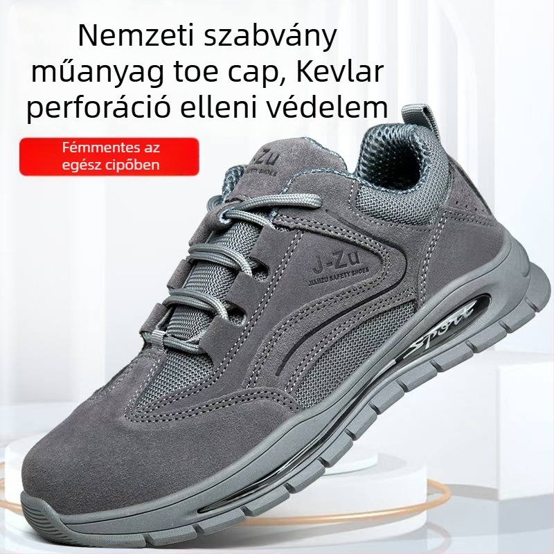 Foot Shield munkavédelmi cipő műanyag lábujjvédővel, ütés- és átszúrás elleni védelem, könnyű és lélegző