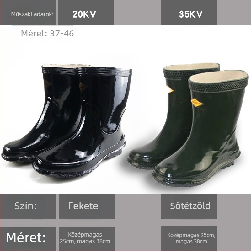 Safe everyday 20kV szigetelt gumicsizma, magas szárú, vízálló