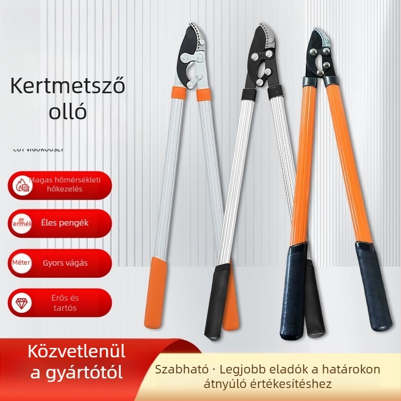 Könnyű gyümölcsfa metszőolló, kerti eszköz a hajtások kivágásához