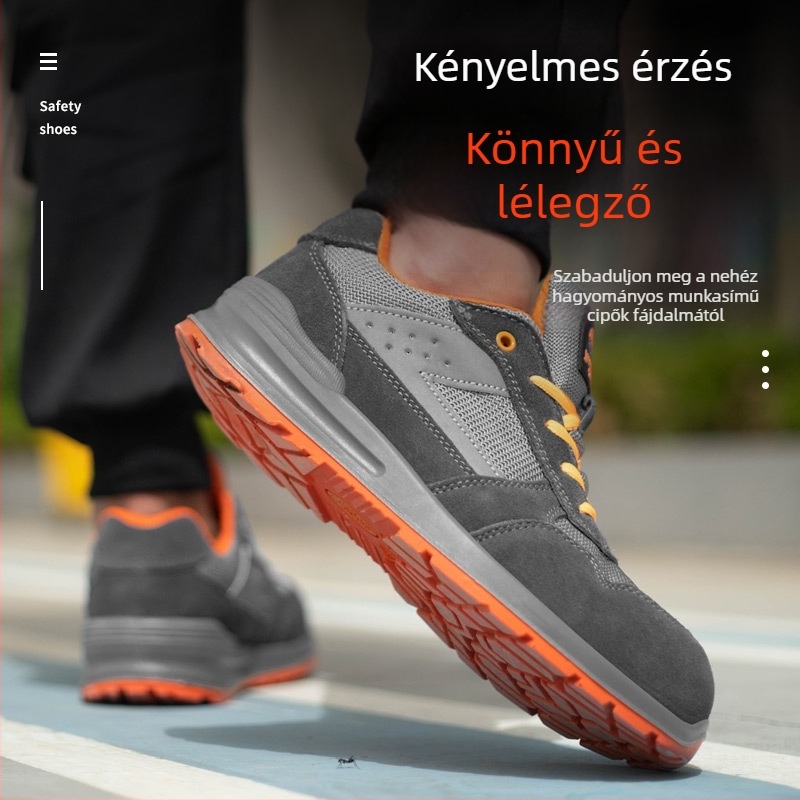 Biztonsági cipő acélorrvédővel – könnyű, lélegző, csúszásmentes, szúrásálló, kopásálló