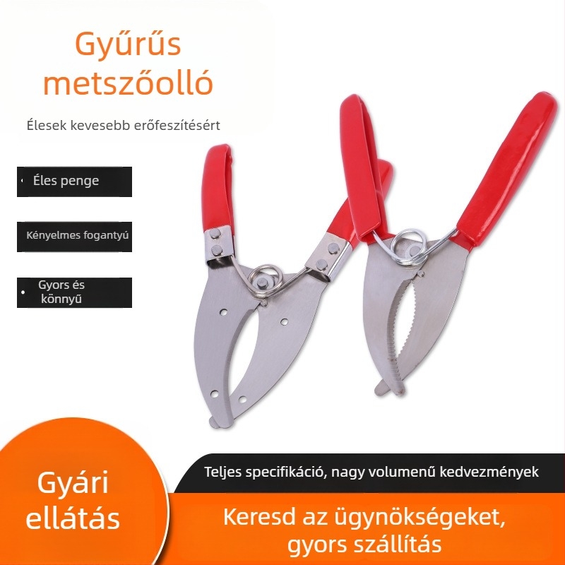 Mori-Yue gyűrűs metsőolló, szőlő- és gyümölcsfákhoz, nyitási méret 95