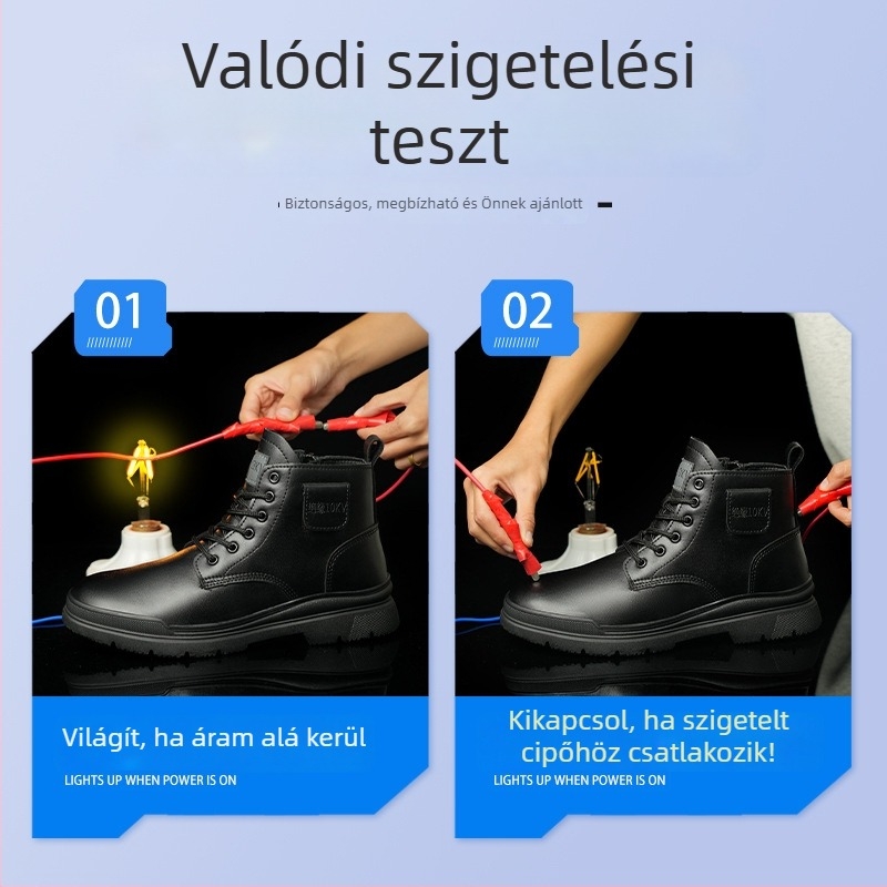 Férfi Martin szigetelt magas szárú csizma, kopásálló, csúszásmentes, vízálló és olajálló mikroszálas bőrből, konyhai használatra