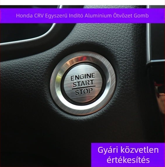 Alumínium ötvözetből készült indító gombjelölés, kompatibilis Honda CR-V 2017–2020 Haoying, testre szabható