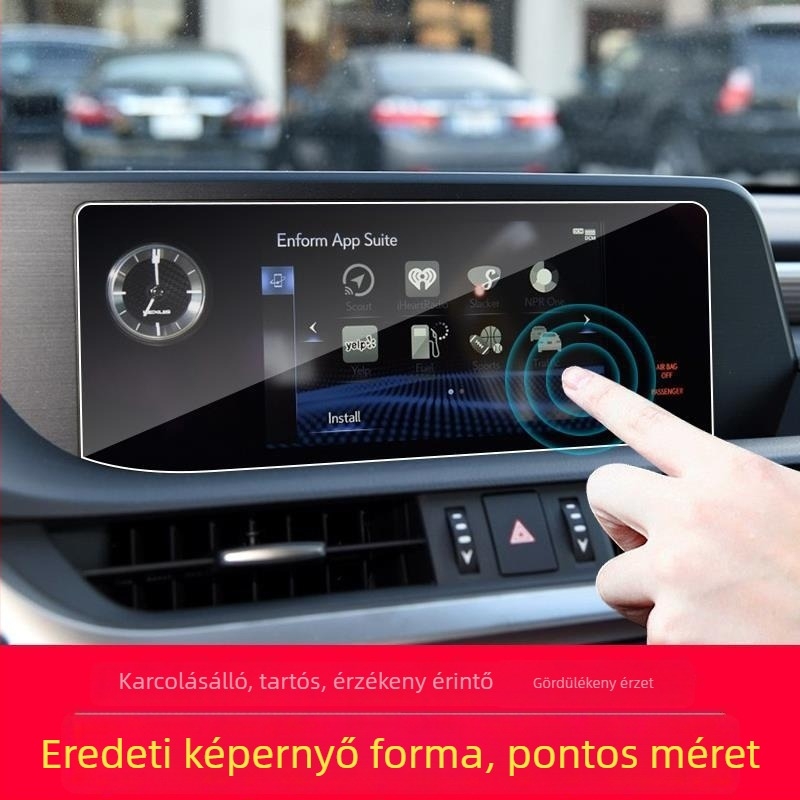 Shadow Wave edzett üveg kijelzővédő Lexus ES 2025 navigációs középső kijelzőhöz