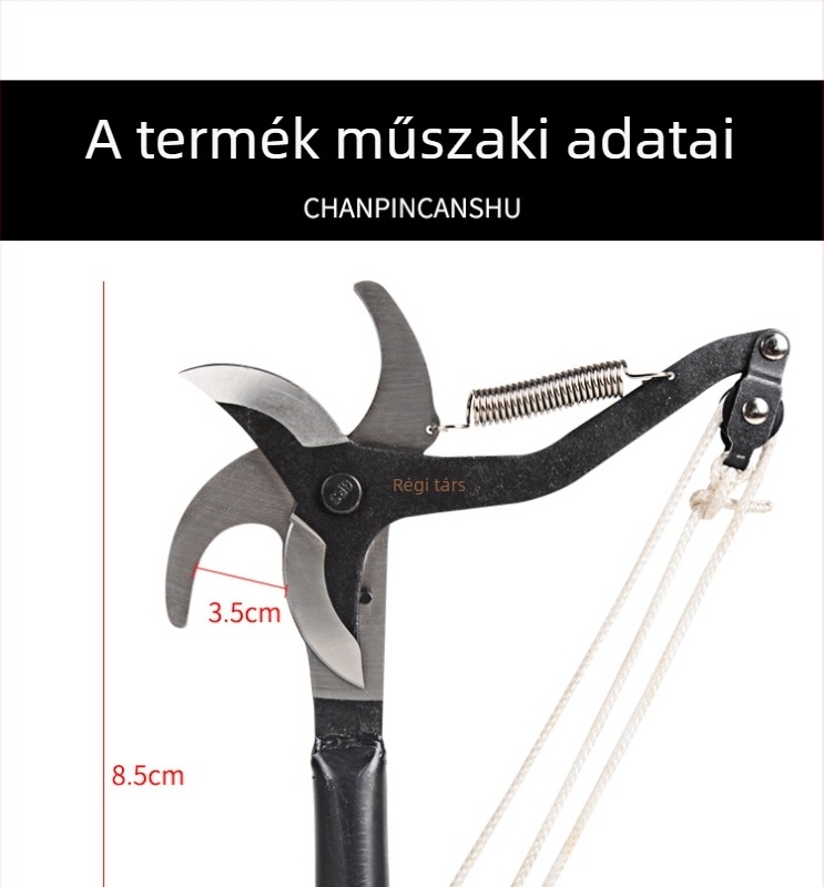 Guys Kétfejű magassági metszőolló görgős mechanizmussal, 35 mm pengével, 60 g tömeg