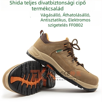 Szigetelt biztonsági cipő, Sata/Shida, marhabőr