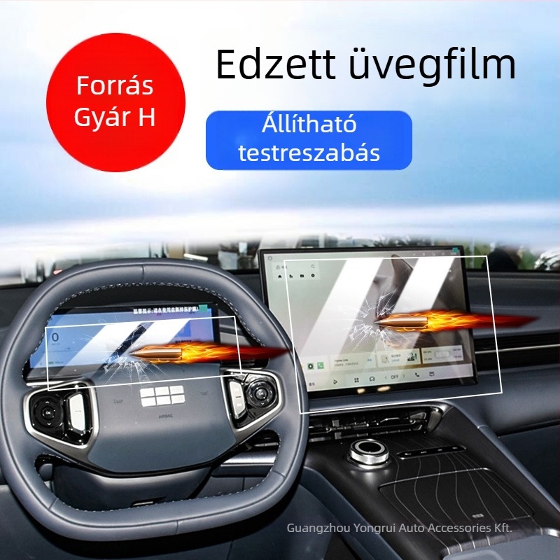 Geely Galaxy E5 képernyő edzett üveg film a központi konzolhoz – testreszabható