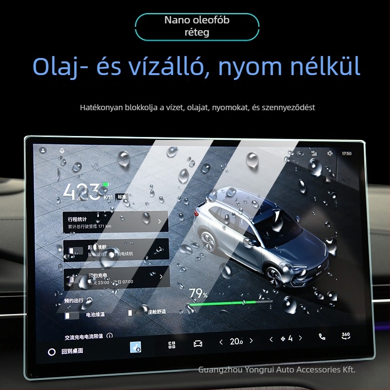 Geely Galaxy E5 képernyő edzett üveg film a központi konzolhoz – testreszabható