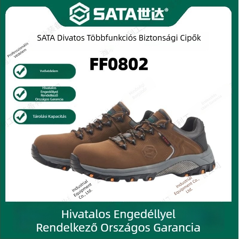 Shida FF0802 férfi munkavédelmi cipő – könnyű, ütés- és áthatolásálló, építkezéshez