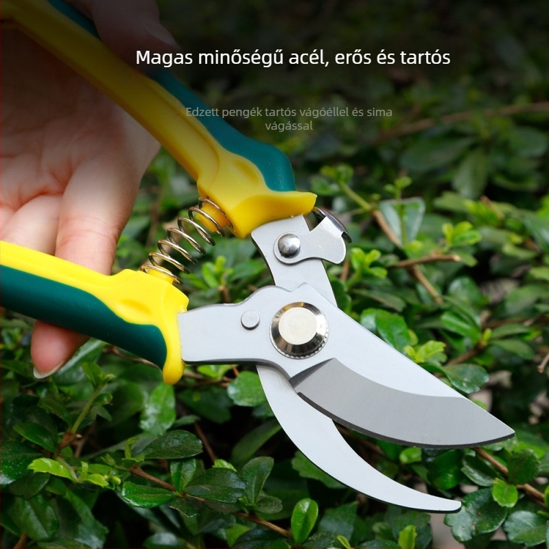 Rozsdamentes acél pengéjű metszőolló, nyílás 30 mm, pengeméret 80 mm, vágási átmérő 10 mm, teljes hossz 200 mm