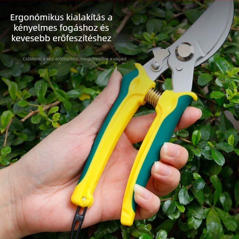 Rozsdamentes acél pengéjű metszőolló, nyílás 30 mm, pengeméret 80 mm, vágási átmérő 10 mm, teljes hossz 200 mm