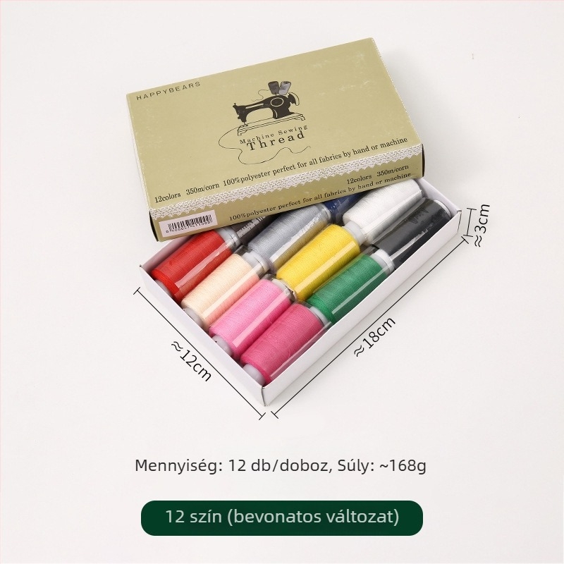 12 színű varrókészlet háztartási használatra, ruhák varrásához, DIY kézimunka készlet