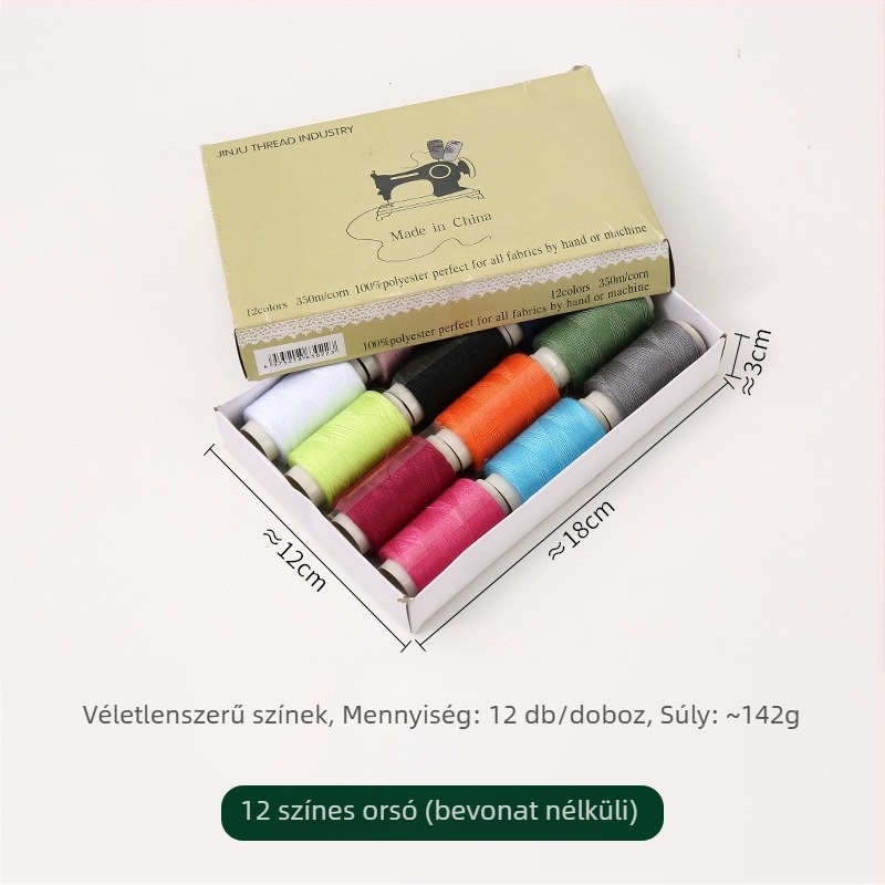 12 színű varrókészlet háztartási használatra, ruhák varrásához, DIY kézimunka készlet