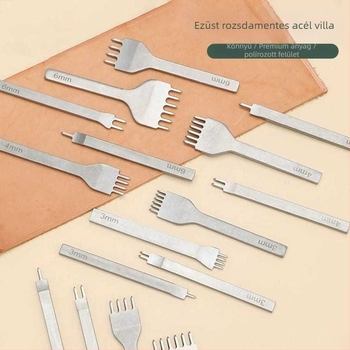 Kezdő Leathercraft készlet – gyémántvéső, DIY bőrszerszámok, lyukasztó, modell 2151