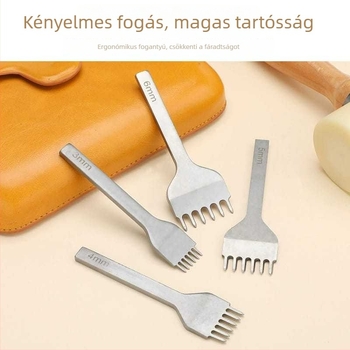 Kezdő Leathercraft készlet – gyémántvéső, DIY bőrszerszámok, lyukasztó, modell 2151