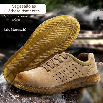 Munkavédelmi cipő ütés elleni és áthatolás elleni védelemmel, pigskin bőr, alacsony felső rész