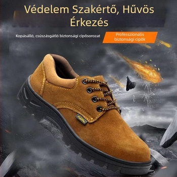 Férfi légáteresztő munkacipő acél orsóval, ütés- és perforációálló, hegesztéshez alkalmas, csúszásmentes, kopásálló, könnyű, négy évszakos