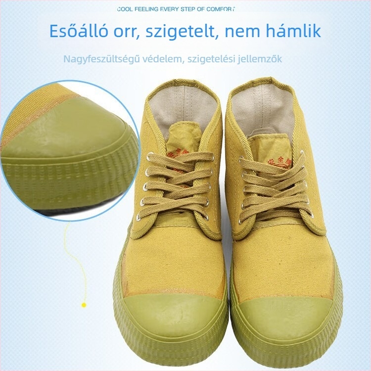 Safety Brand Villanyszerelő szigetelt munkavédelmi cipő, légáteresztő vászon, 5 kV izolált védőcipő