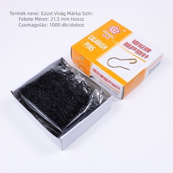 Vasból készült tök alakú gombostű ruhához, Silver Flower márka, klasszikus/egyszerű/könnyű luxus stílus, bruttó tömeg 0.3 kg, csomagolás 50 doboz