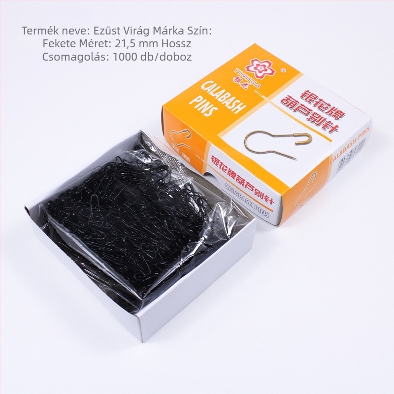 Vasból készült tök alakú gombostű ruhához, Silver Flower márka, klasszikus/egyszerű/könnyű luxus stílus, bruttó tömeg 0.3 kg, csomagolás 50 doboz