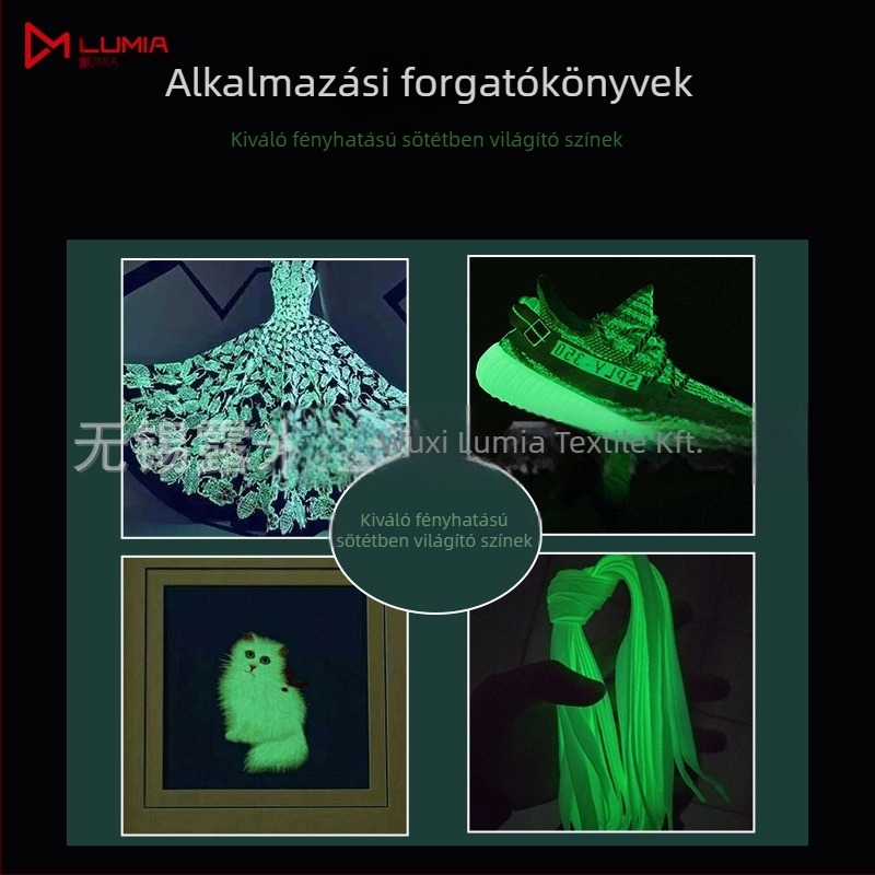 LUMIA Világító kötött varrószál – Poliészter, foszforeszkáló, sálakhoz, sapkákhoz és ruházathoz
