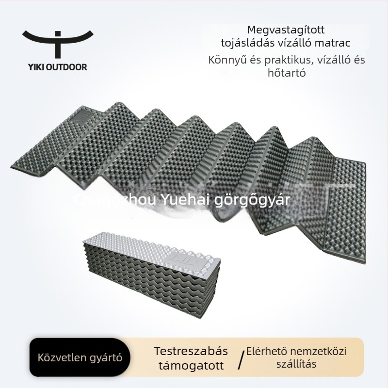 Zártcellás hab matrac kemping IXPE és alumíniumfóliával, 500 g, R-érték 2,5, 1–2 főre, modell YIKI-S56U