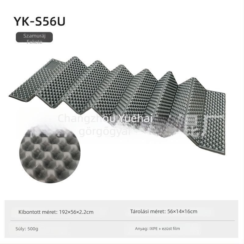 Zártcellás hab matrac kemping IXPE és alumíniumfóliával, 500 g, R-érték 2,5, 1–2 főre, modell YIKI-S56U