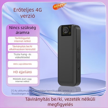 4G HD megfigyelő kamera, hordozható sportkamera hátsó klippel, kézi videórekorder, infravörös