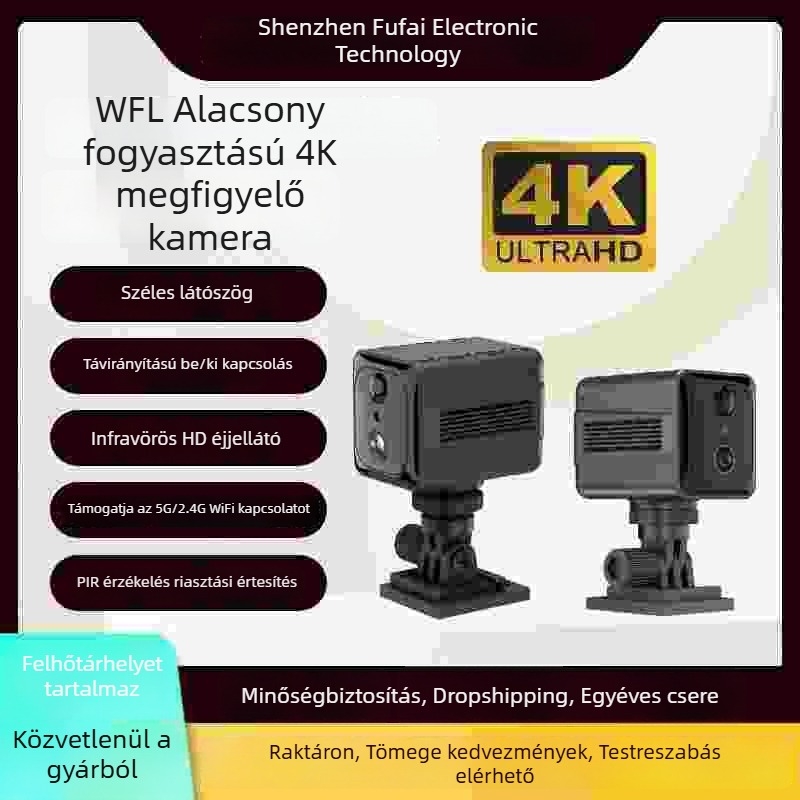 S6MINI Többsfunkciós, alacsony energiafogyasztású vezeték nélküli Wi-Fi beltéri megfigyelő kamera HD éjjellátóval