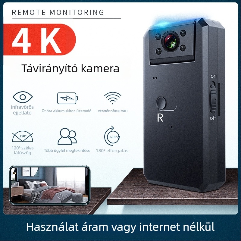 WD6 HD Vezeték nélküli Wi-Fi hálózati megfigyelő kamera, 180°-os széles látószöggel, forgatható