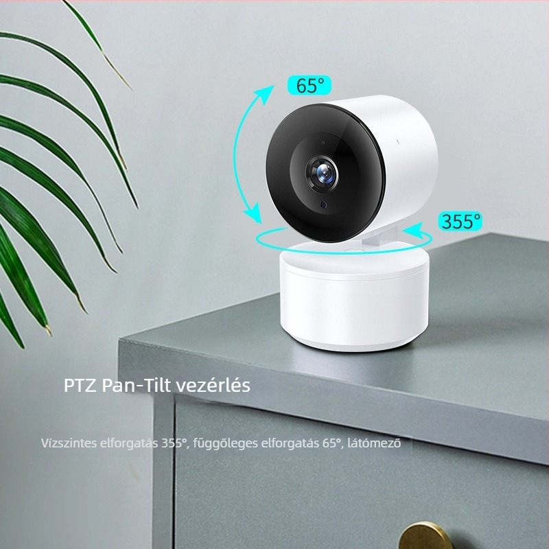 Beltéri teljes színű vezeték nélküli Wi-Fi megfigyelő kamera, 1080p HD, infravörös éjszakai látás, hang- és fényriasztás