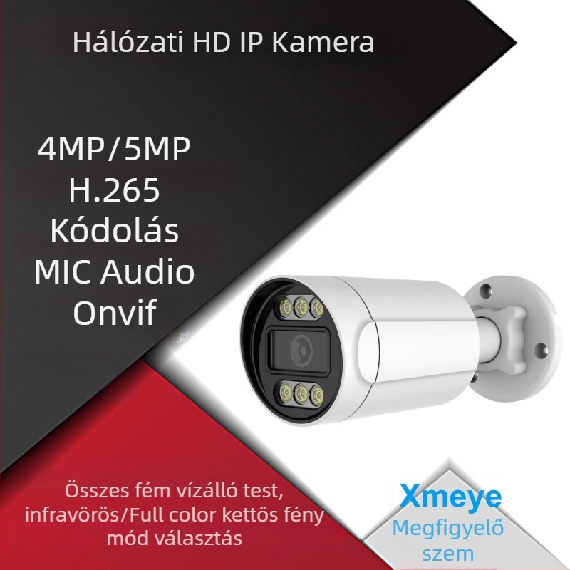 IP kamera humanoid észleléssel, 5MP nappal/éjjel, 12V DC, beltéri/kültéri