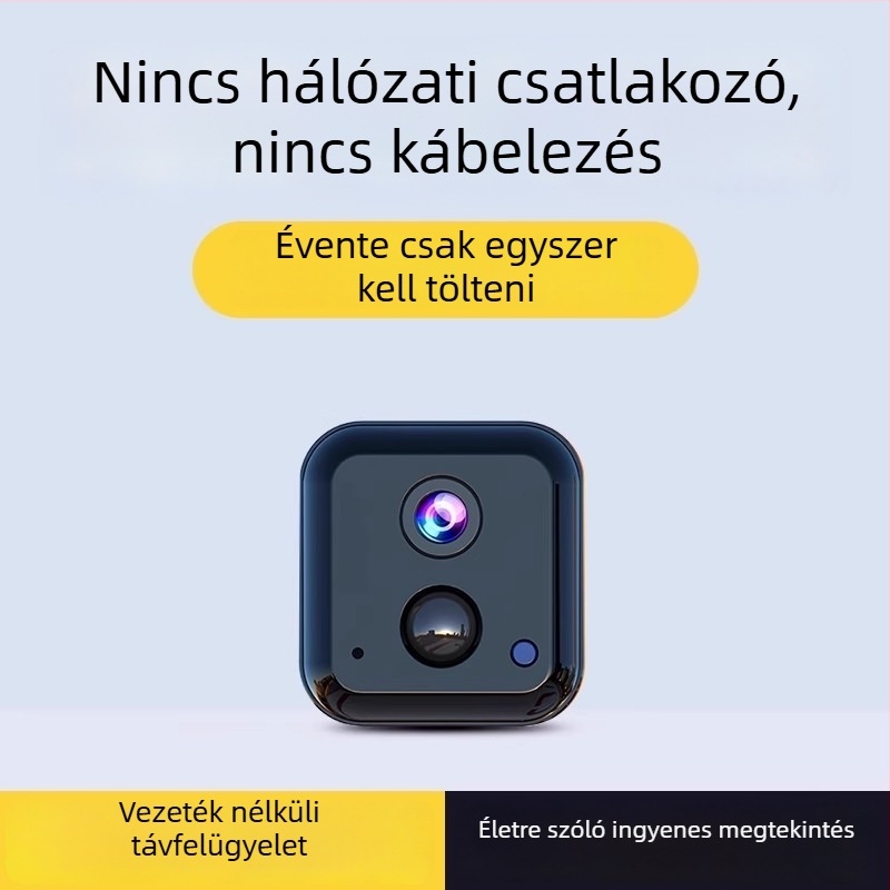 Vezeték nélküli otthoni megfigyelő kamera, mobiltelefonon keresztül történő távirányítás, offline működés internet nélkül, 4K HD felvétel, intelligens kamera