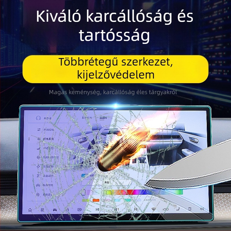 TPU autó navigációs kijelzővédő Xiaopeng G7-hez — egy darabos formázás, magas és alacsony hőmérsékletnek ellenálló, karcolás- és kopásálló, ujlenyomat-mentes