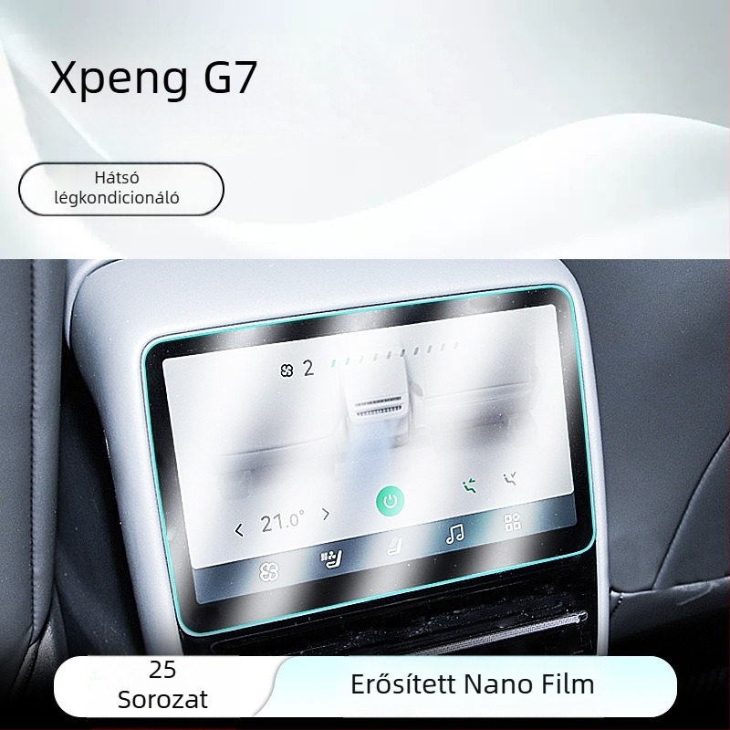 TPU autó navigációs kijelzővédő Xiaopeng G7-hez — egy darabos formázás, magas és alacsony hőmérsékletnek ellenálló, karcolás- és kopásálló, ujlenyomat-mentes