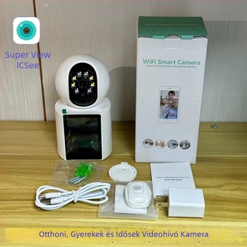 WiFi videóhívó kamera egy kattintásos hívással (5V, ABS ház, korongtartóval szerelhető)