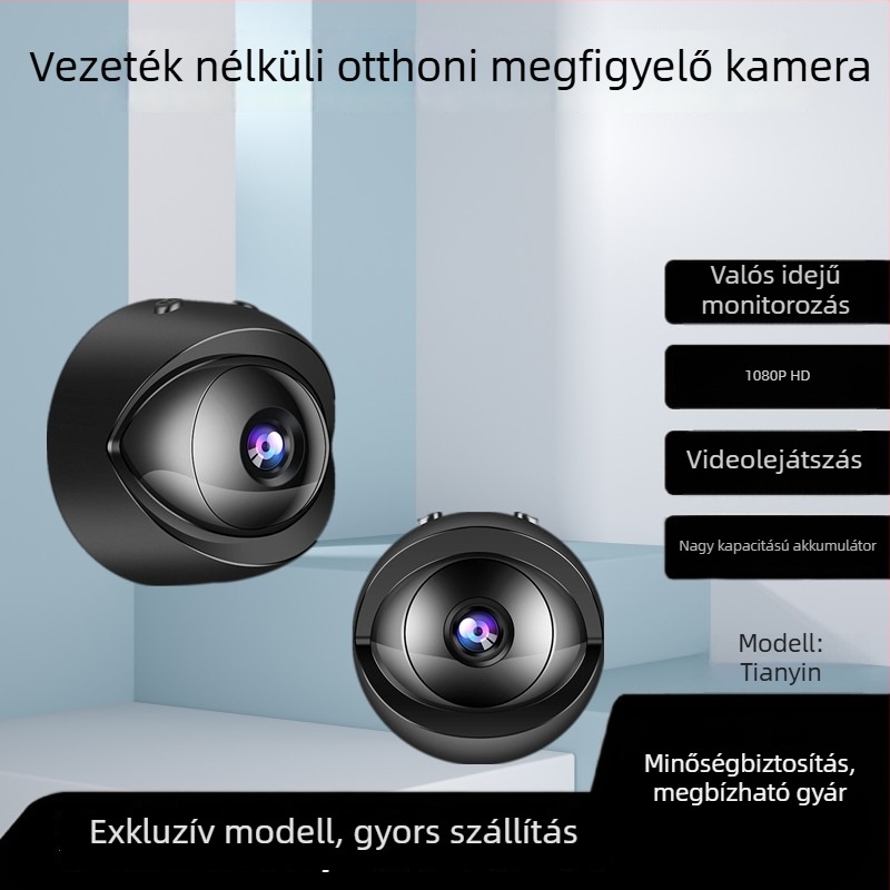 Vezeték nélküli WiFi megfigyelő kamera okostelefonhoz, beltéri/kültéri használat, 1440p, 2,8 mm objektív, távoli megfigyelés, IR éjszakai látás 5 m-ig