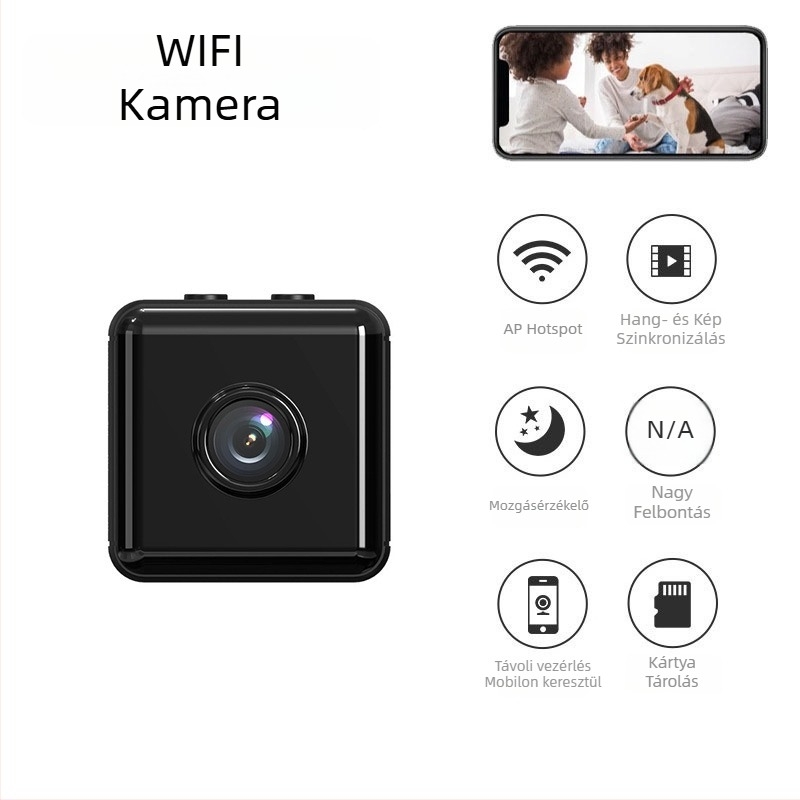 X6d Beltéri Okos Kamera, 3,6 mm objektív, 1080p, 10-30 m hatótávolság, Mobilalkalmazás-vezérlés, Android és iOS kompatibilis